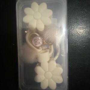 Straw toppers with letter M